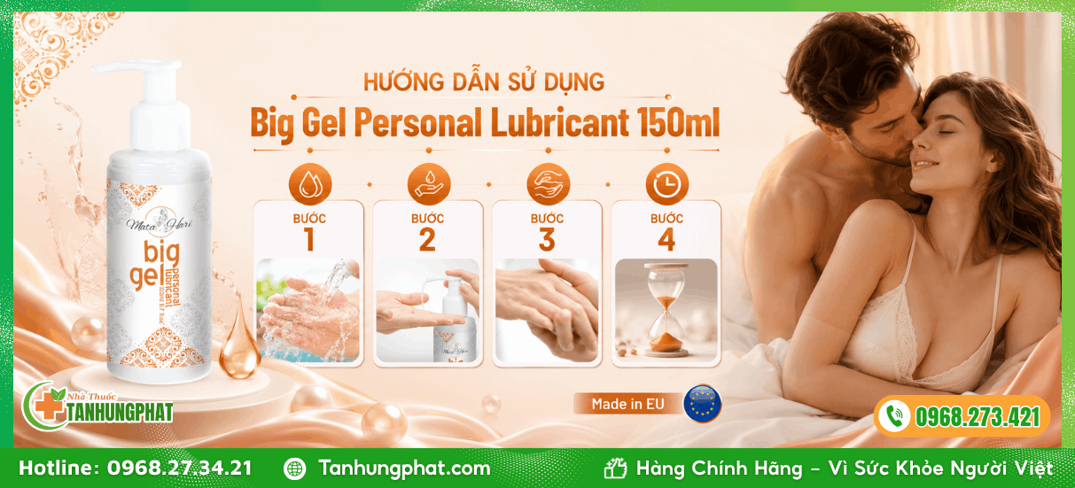 Hướng dẫn sử dụng Big Gel Personal Lubricant 150ml đạt hiệu quả tốt nhất