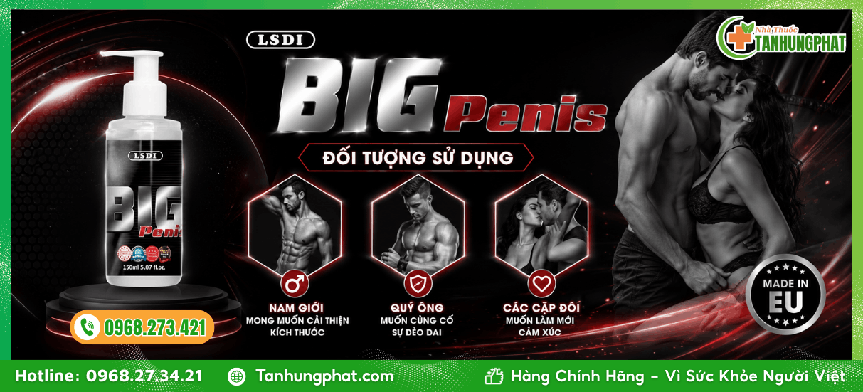 Đối tượng sử dụng Big Penis 150ml