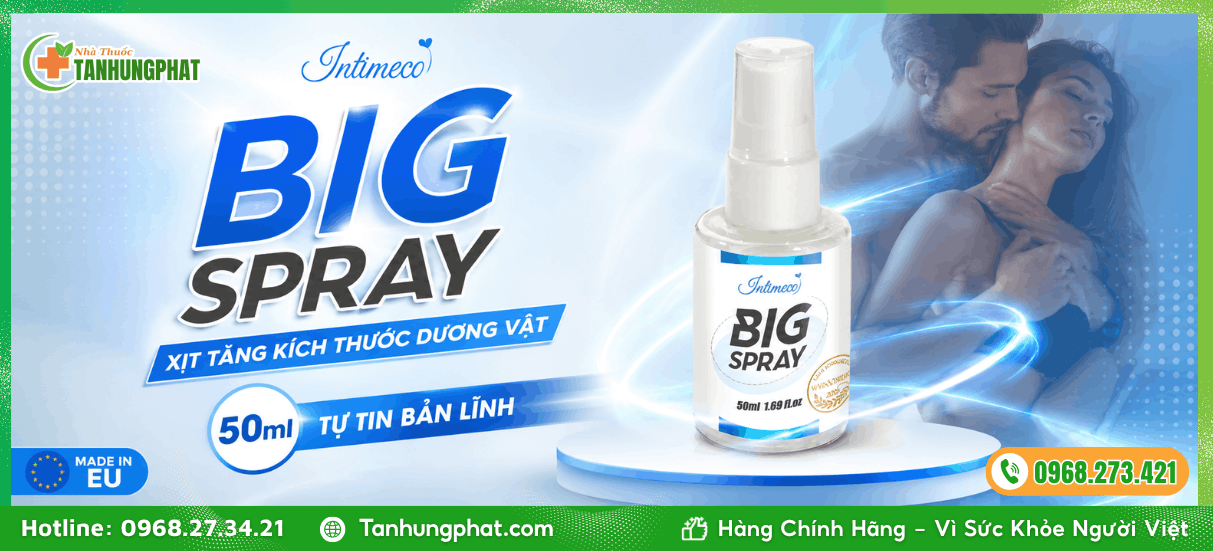 Chai xịt tăng kích thước dương vật Big Spray 50ml là gì?