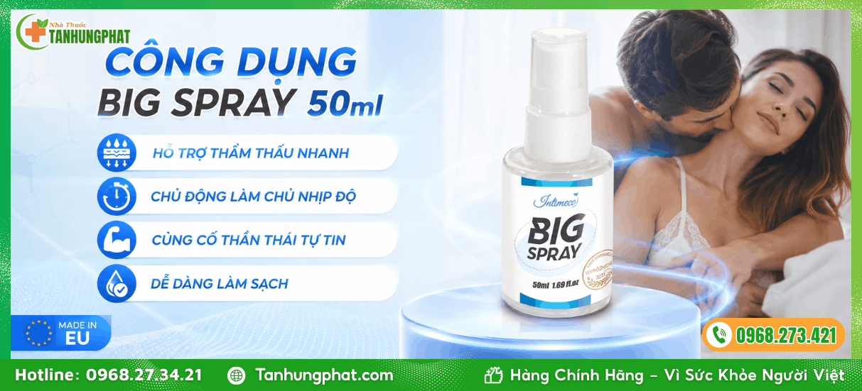Công dụng của xịt Big Spray 50ml 