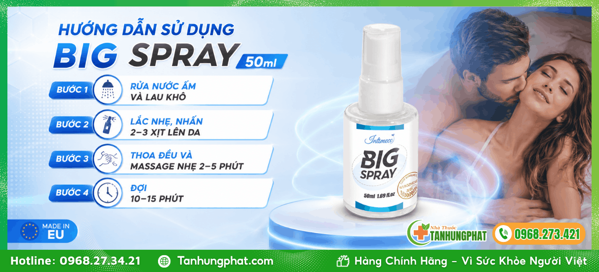Hướng dẫn sử dụng xịt Big Spray 50ml đạt hiệu quả cao