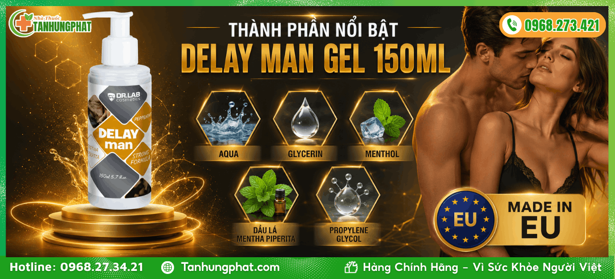 Thành phần nổi bật của Delay Man Gel 150ml