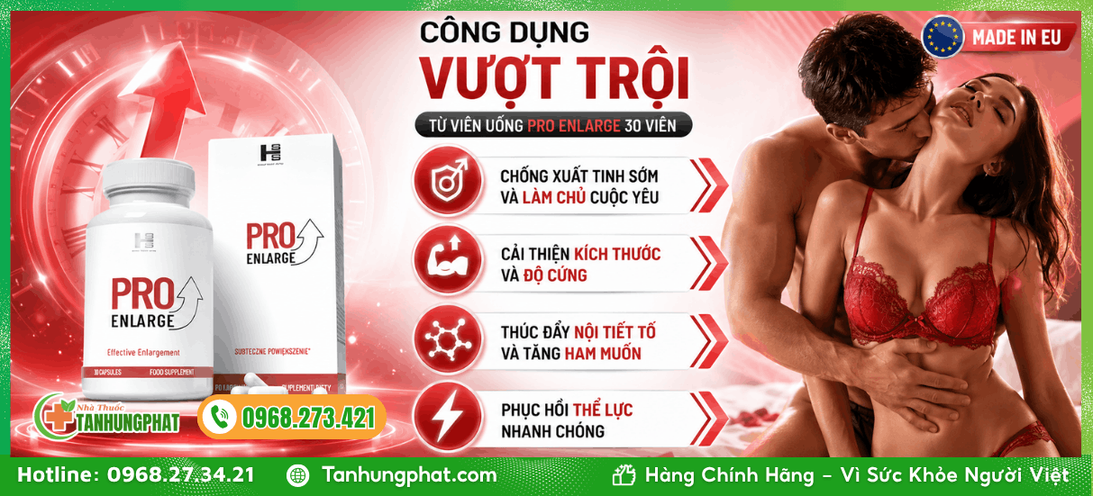 Công dụng vượt trội từ viên uống Pro Enlarge 30 viên