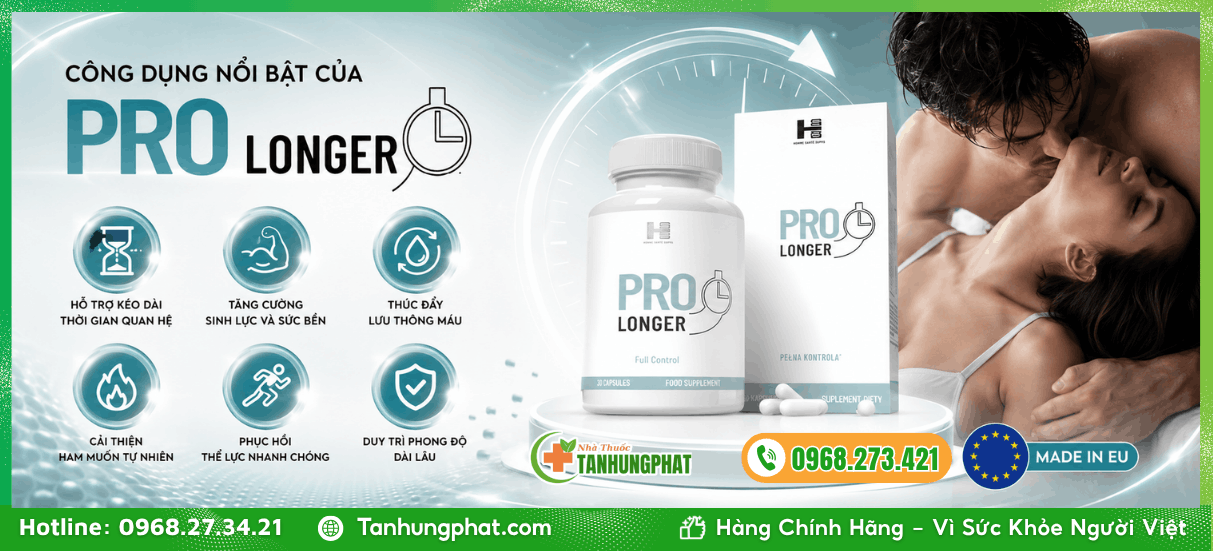 Công dụng nổi bật của viên uống Pro Longer 30 viên