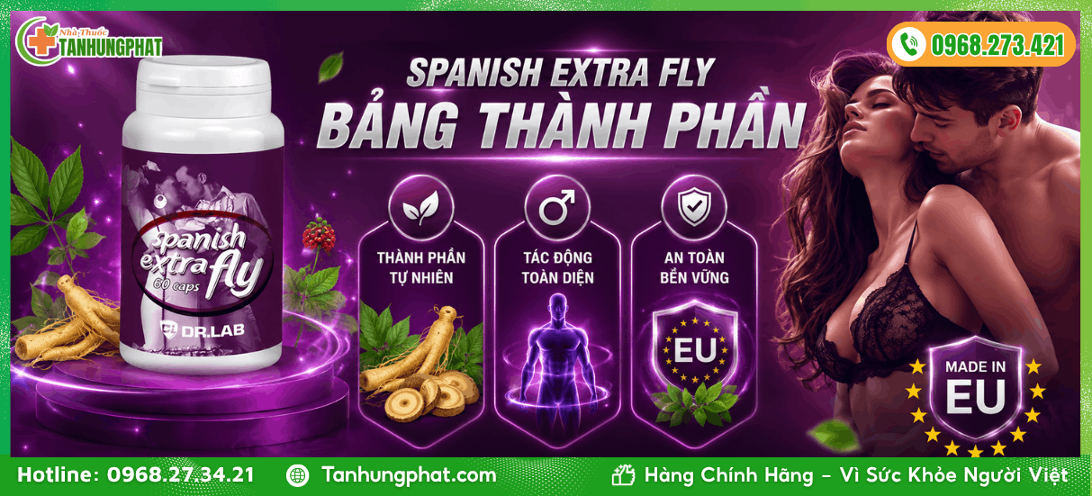 Bảng thành phần của Spanish Extra Fly 60 viên