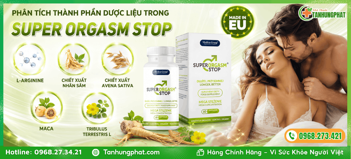 Phân tích thành phần dược liệu trong Super Orgasm Stop 60 viên