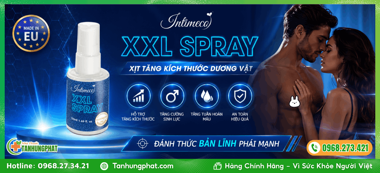 Thông tin về xịt tăng kích thước dương vật XXL Spray 50ml