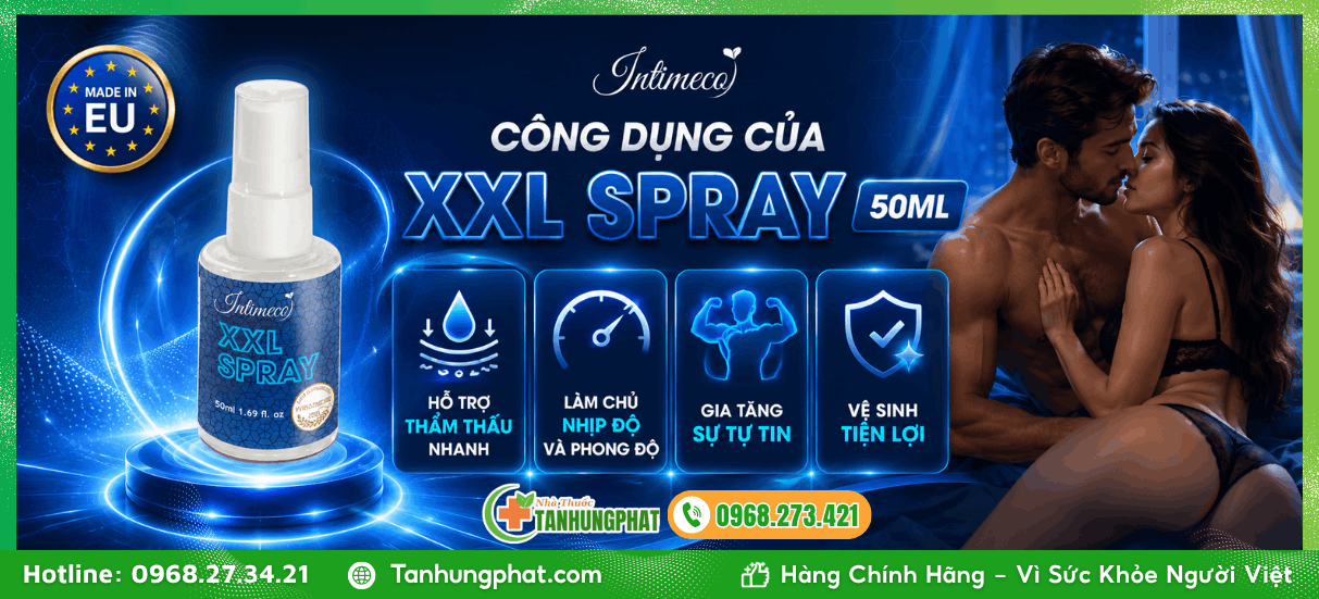Công dụng vượt trội của xịt tăng kích thước dương vật XXL Spray 50ml
