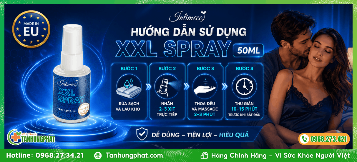 Hướng dẫn sử dụng chai xịt XXL Spray 50ml 