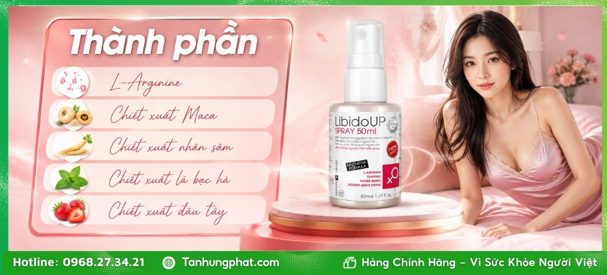 Thành phần tự nhiên trong xịt LibidoUP Spray