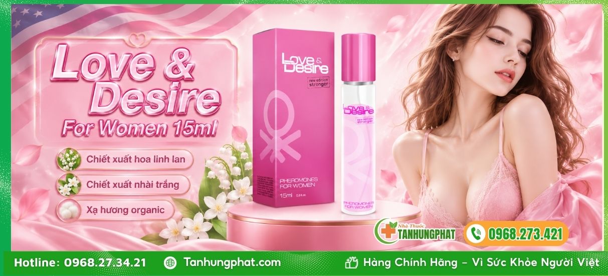 Thành phần tự nhiên trong nước hoa Love & Desire For Women 15ml