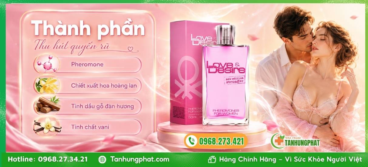 Thành phần tự nhiên trong nước hoa Love & Desire For Women 50ml