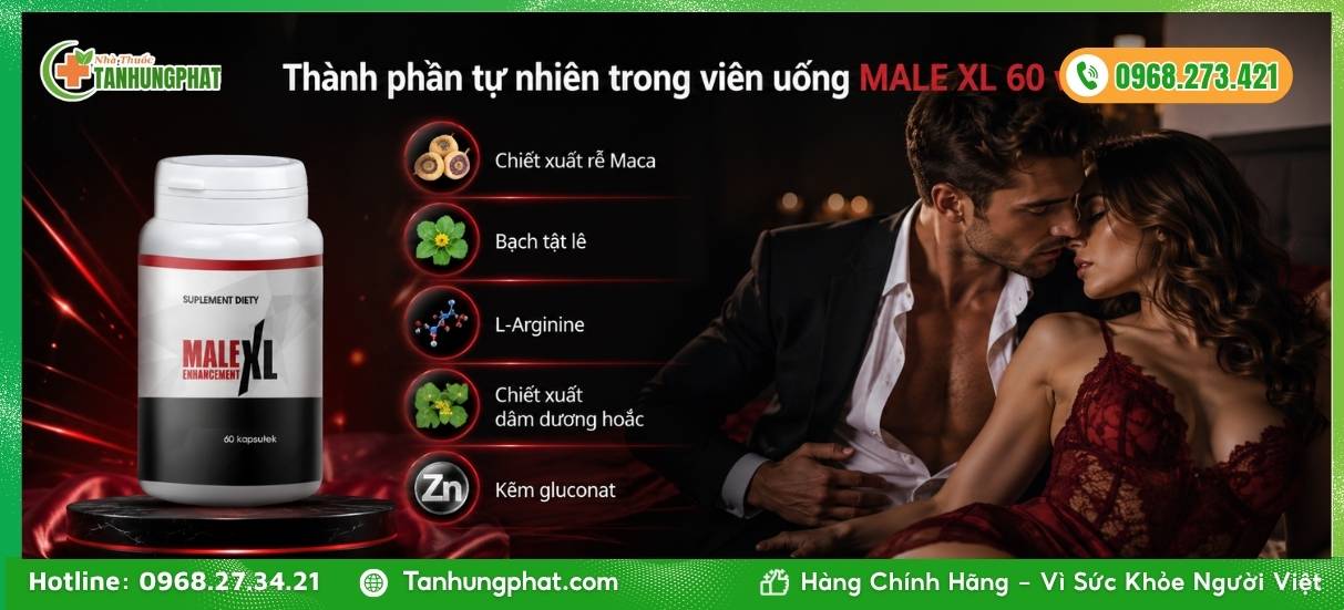 Thành phần tự nhiên trong viên uống MALE XL 60 viên