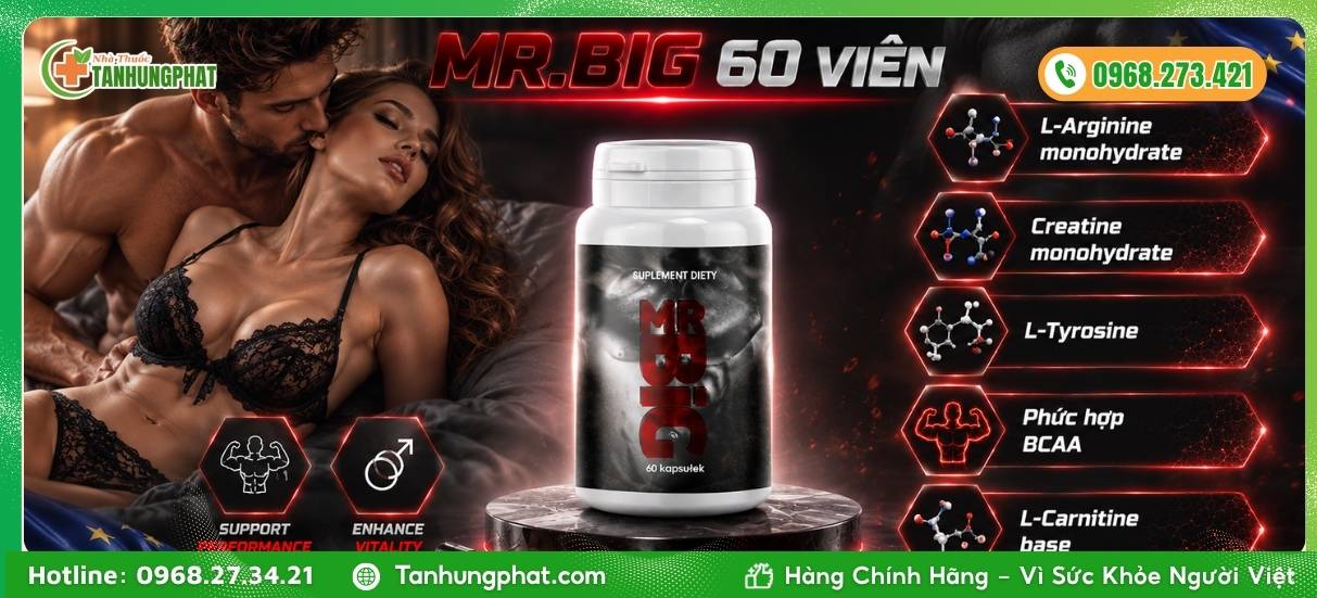 Thành phần dinh dưỡng tự nhiên trong viên uống MR.BIG 60 viên