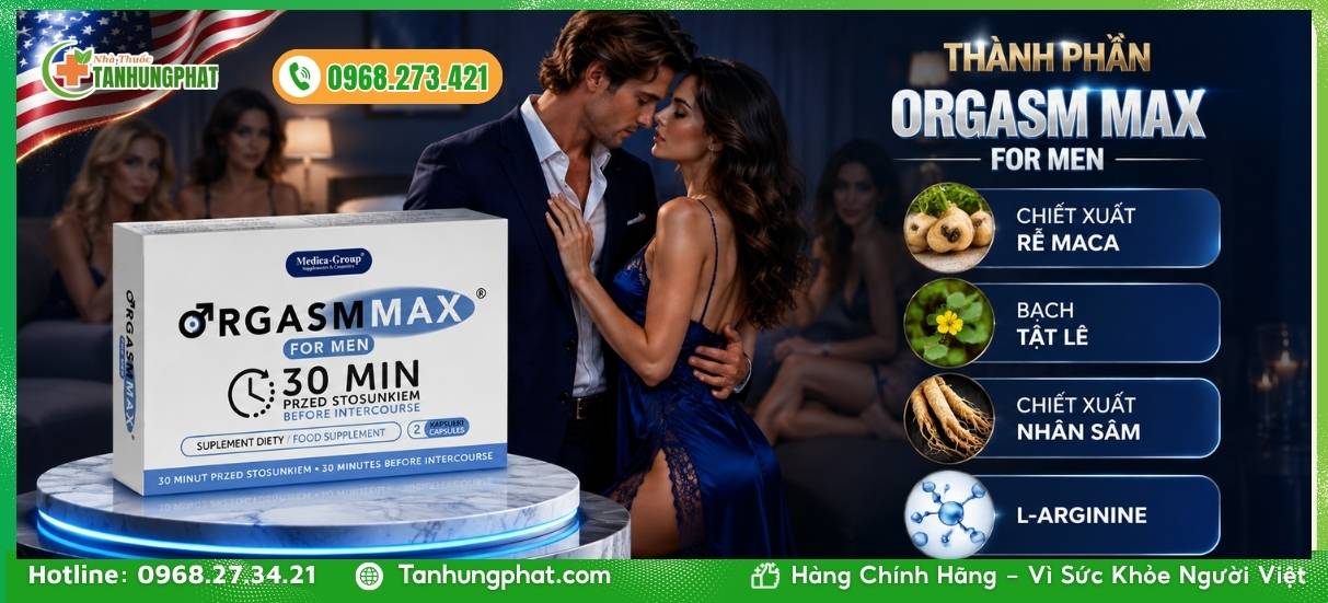 Thành phần tự nhiên trong viên uống Orgasm Max For Men