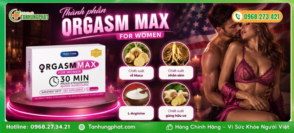 Thành phần tự nhiên trong viên uống Orgasm Max For Women