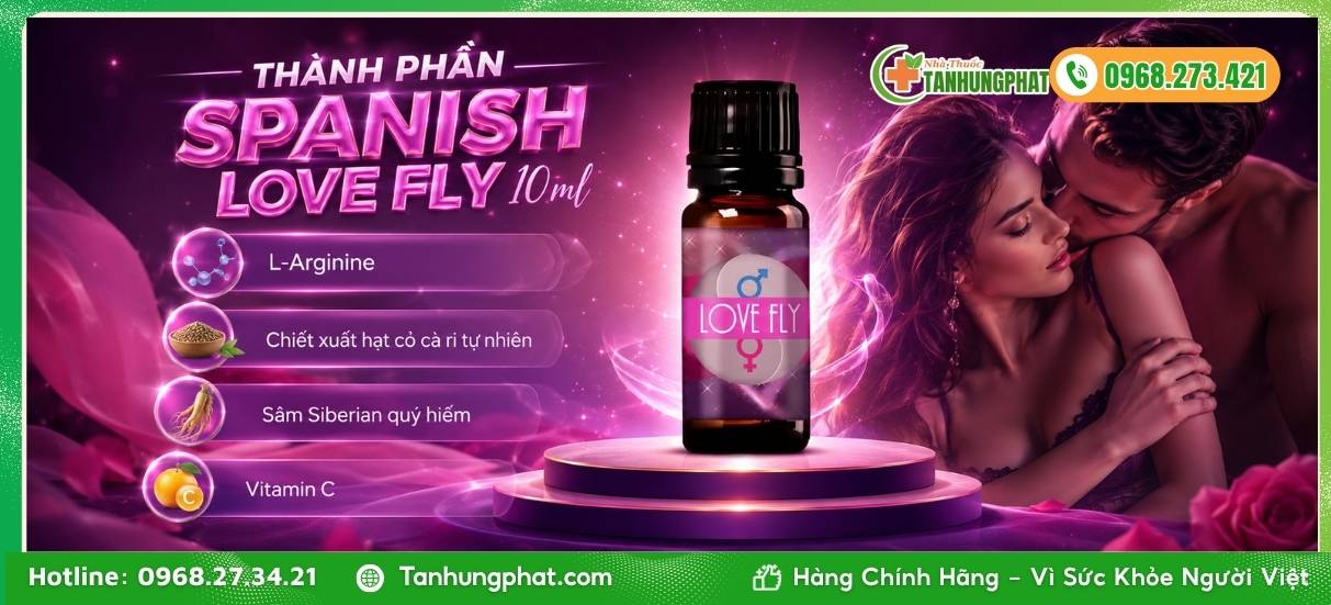 Thành phần tự nhiên trong nước uống Spanish Love Fly 10 ml