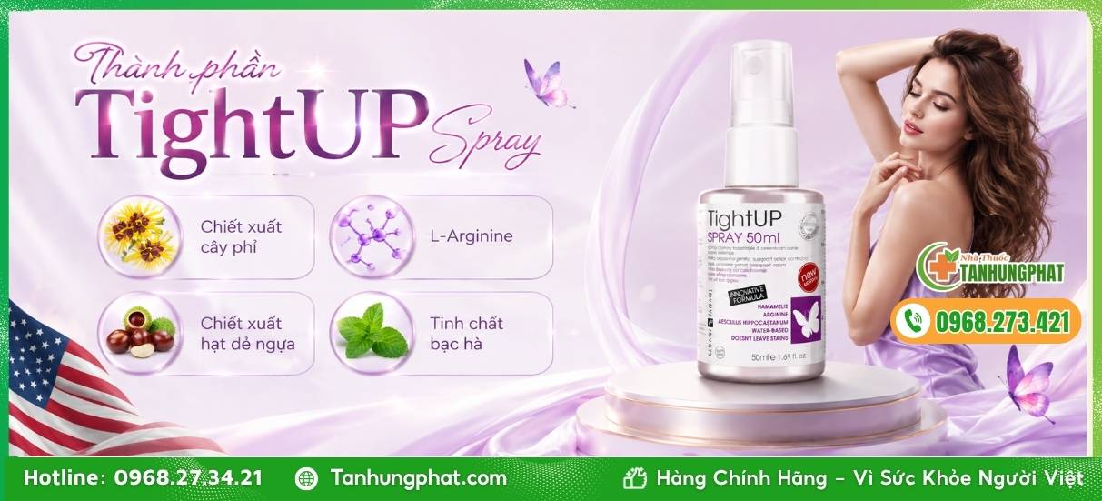 Thành phần tự nhiên trong xịt TightUP Spray