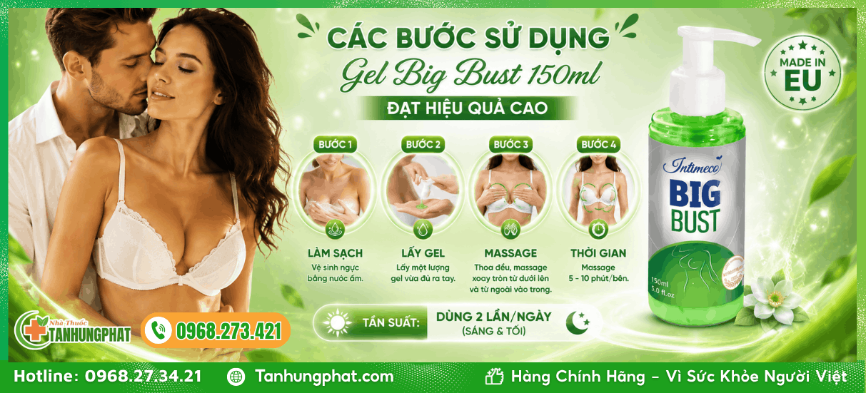 Các bước sử dụng gel Big Bust 150ml đạt hiệu quả cao