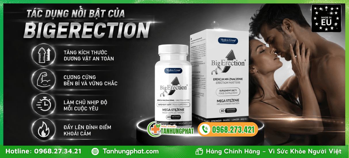 Tác dụng nổi bật của BigErection 60 viên