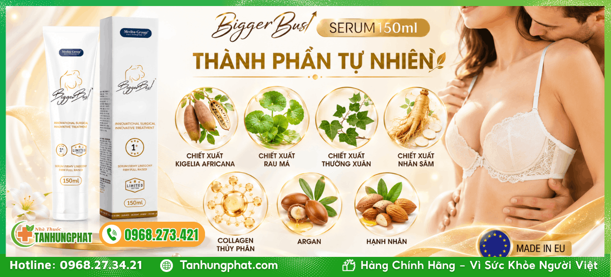 Thành phần tự nhiên trong BiggerBust Serum 150ml