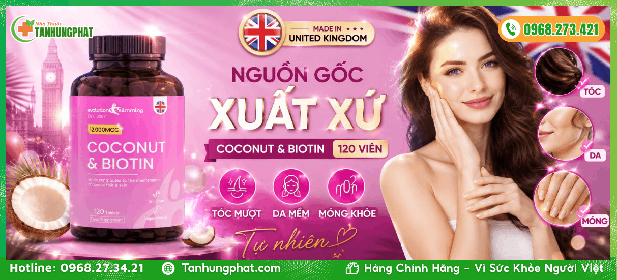 Nguồn gốc xuất xứ của Coconut & Biotin 120 viên