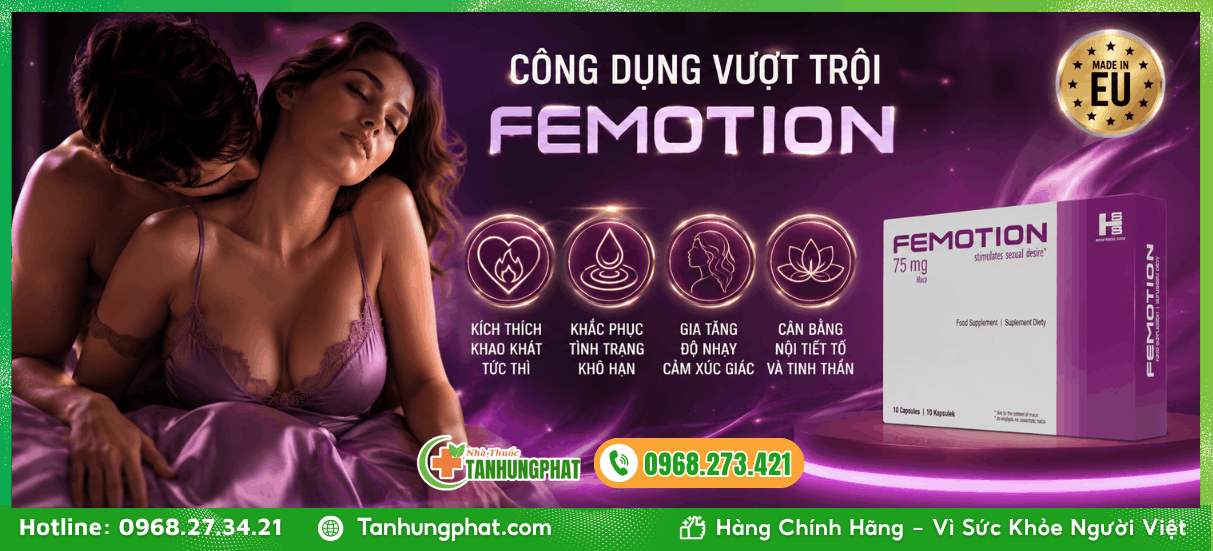 Công dụng vượt trội mà Femotion 1 vỉ 10 viên mang lại