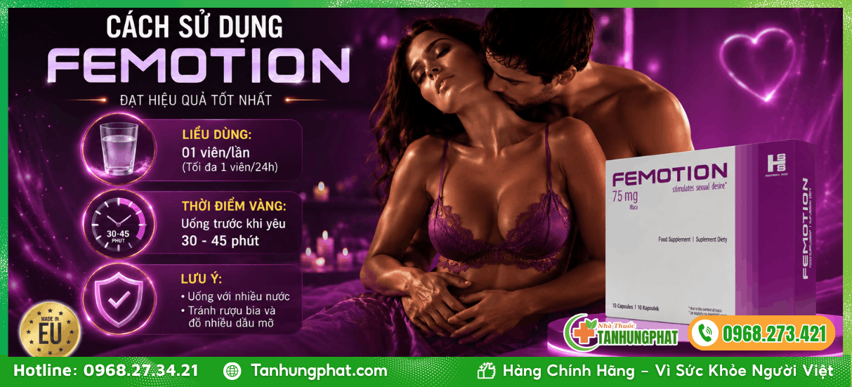 Cách sử dụng Femotion 1 vỉ 10 viên đạt hiệu quả tốt nhất