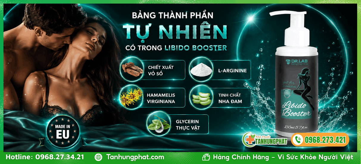 Bảng thành phần tự nhiên có trong Libido Booster 150ml