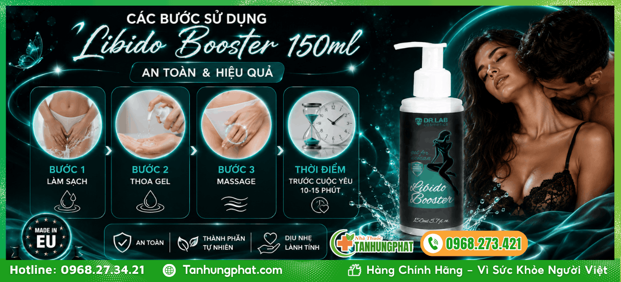 Các bước sử dụng Libido Booster 150ml an toàn và hiệu quả
