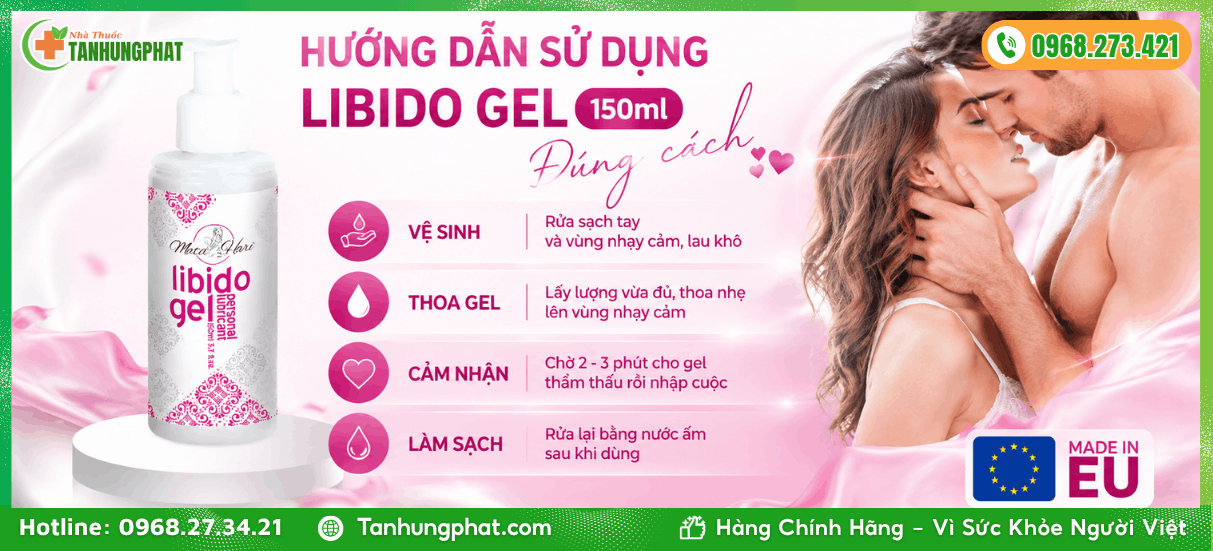 Hướng dẫn sử dụng Libido Gel 150ml đúng cách