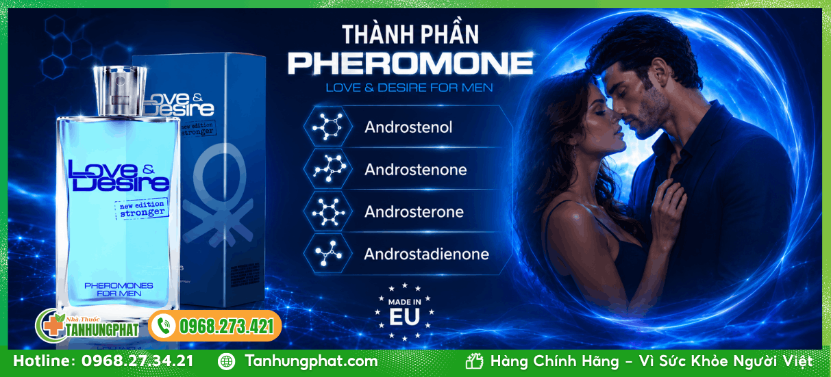 Thành phần Pheromone trong Love & Desire For Men 50ml