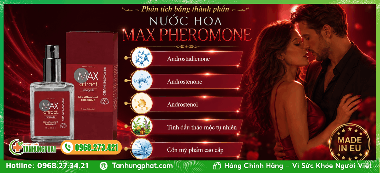 Phân tích bảng thành phần nước hoa Max Pheromone