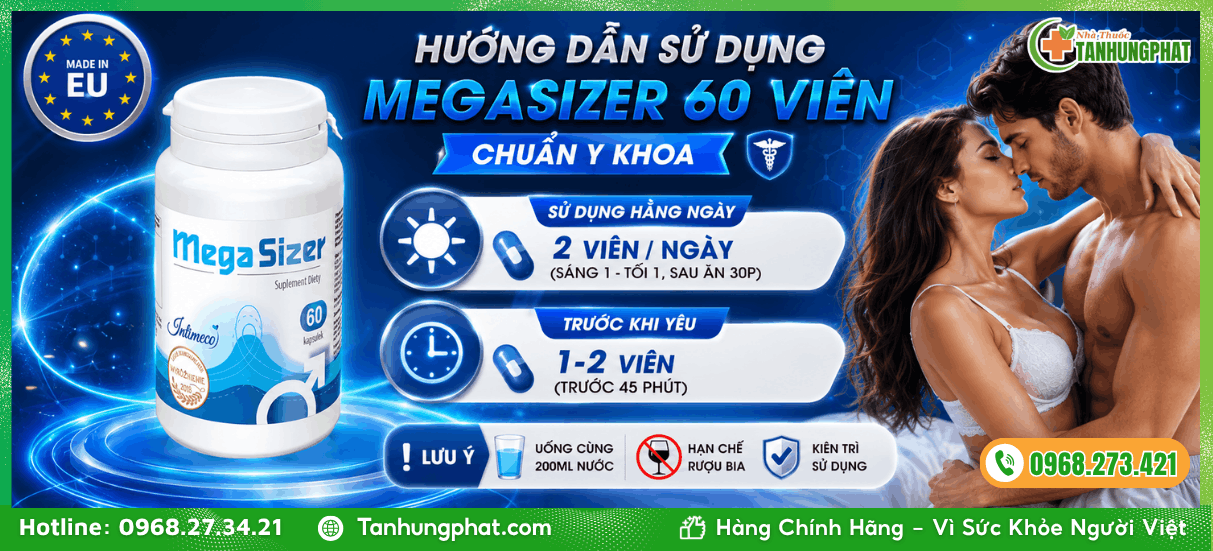 Hướng dẫn sử dụng MegaSizer 60 viên chuẩn y khoa