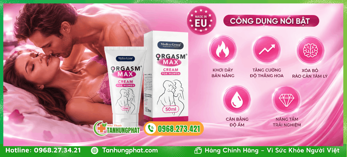 Công dụng nổi bật của Orgasm Max CREAM For Women 50ml