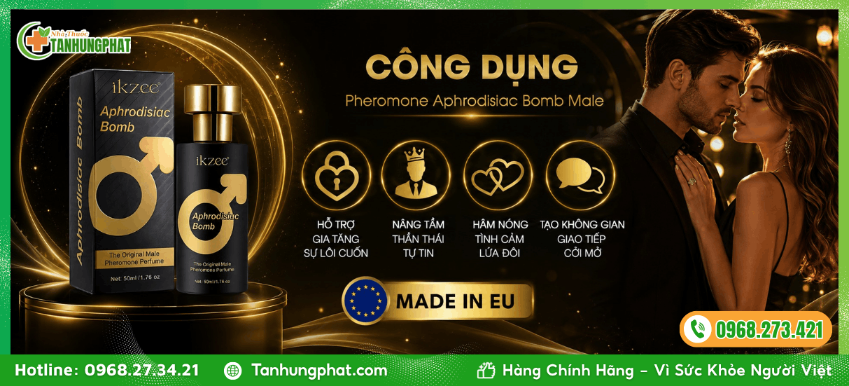 Công dụng nước hoa kích thích nữ Pheromone Aphrodisiac Bomb Male