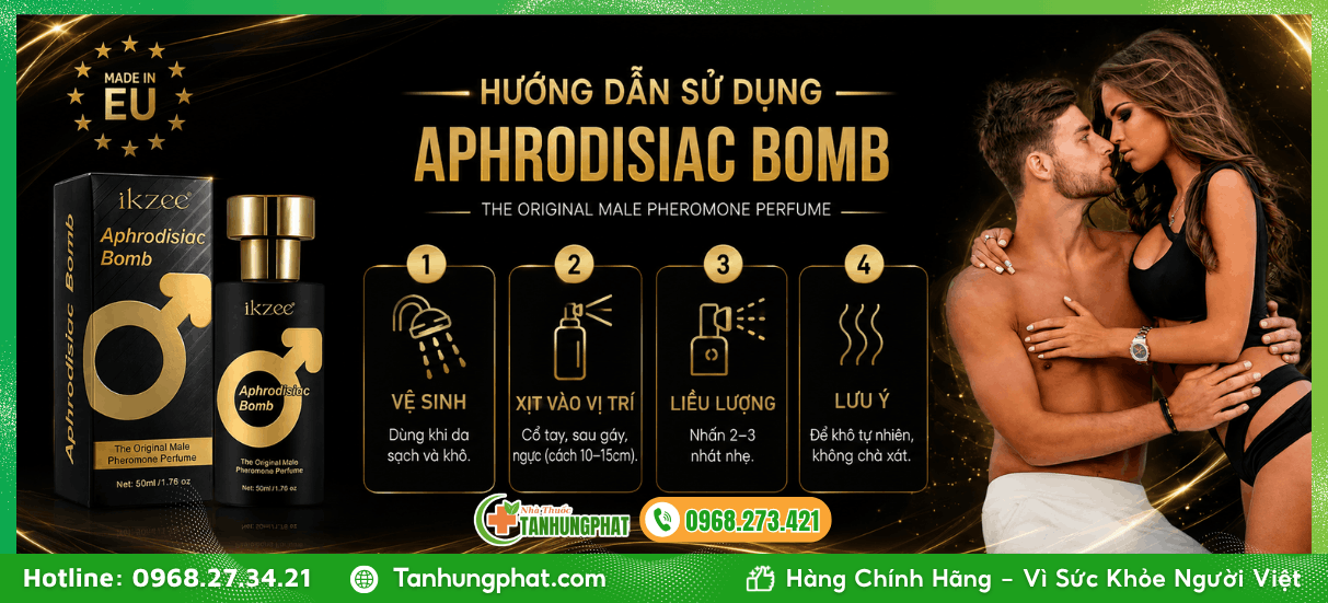 Hướng dẫn sử dụng Pheromone Aphrodisiac Bomb Male