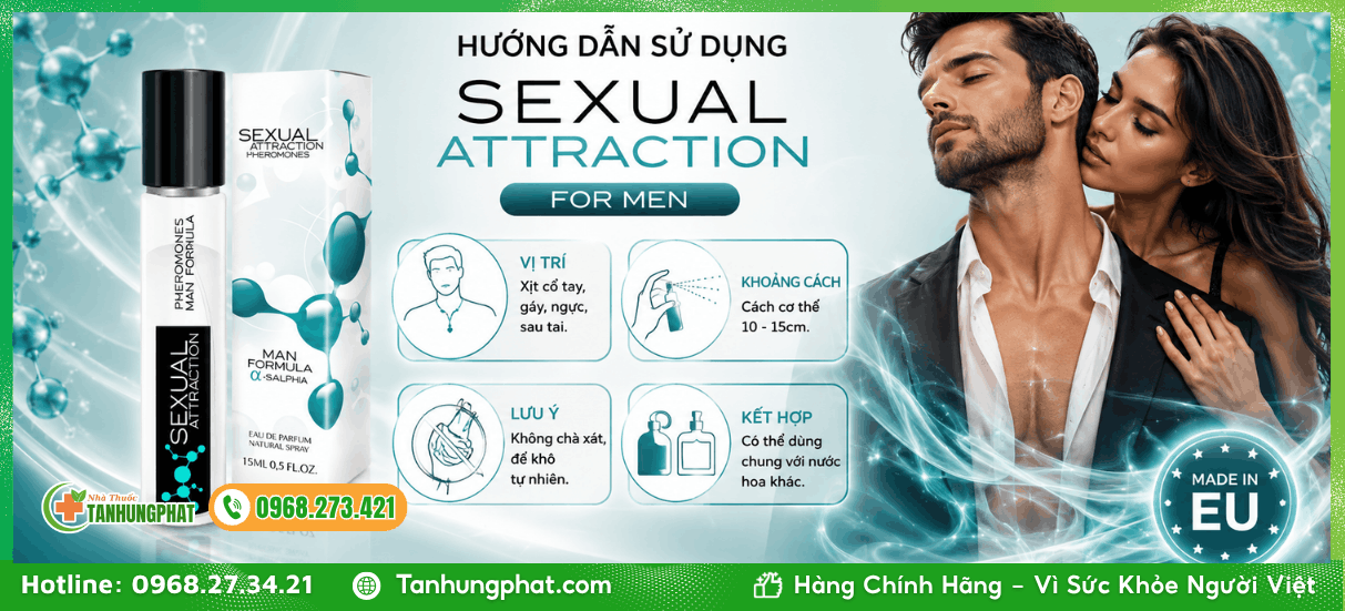 Hướng dẫn sử dụng nước hoa nam Sexual Attraction For Men 15ml đúng cách
