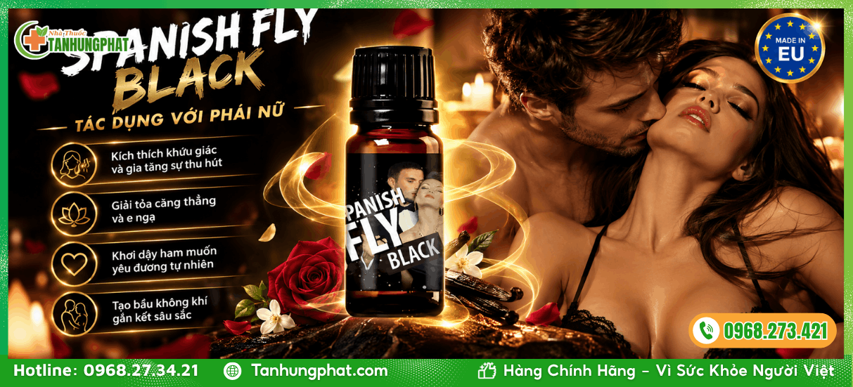 Tác dụng của Spanish Fly Black 10ml đối với phái nữ