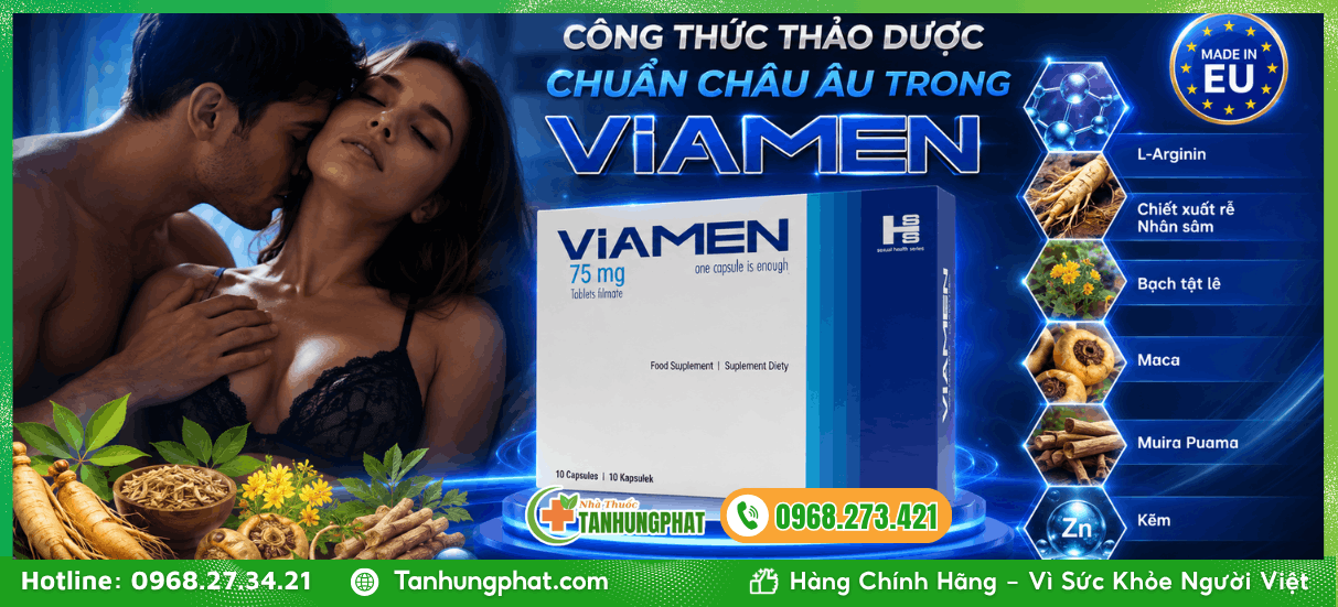 Công thức thảo dược chuẩn Châu Âu trong Viamen 1 vỉ 10 viên