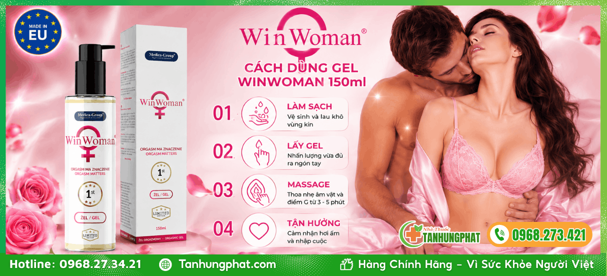 Cách dùng gel WinWoman 150ml đúng chuẩn