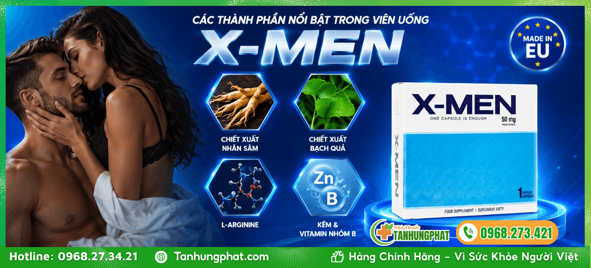 Các thành phần nổi bật trong viên uống X-Men