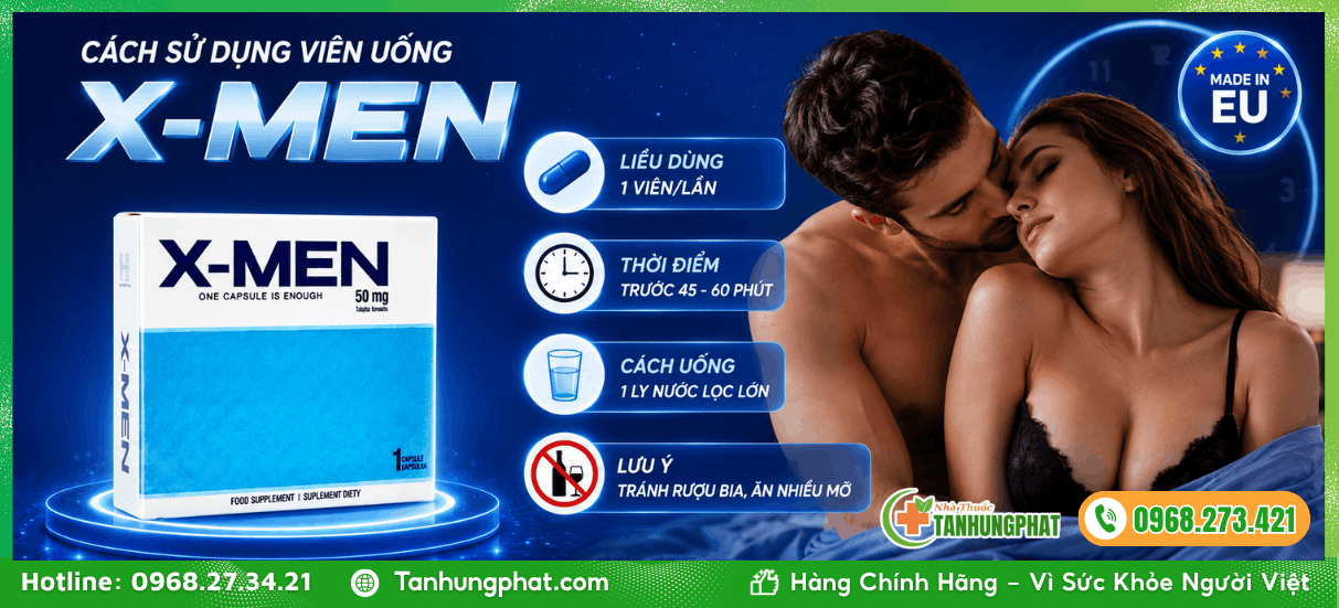 Cách sử dụng viên uống X-Men đúng chuẩn